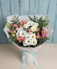 Букет цветов из:  Розы, Лизиантусы и Хризантемы в Поселок Памяти 13 Борцов