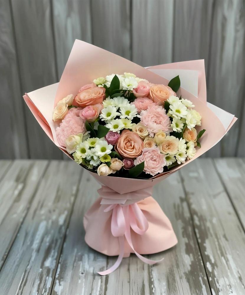 Букет цветов из: Гвоздики, Розы и Хризантемы в Поселок Памяти 13 Борцов