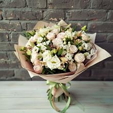 Букет цветов из:  Альстромерии, Розы и Хризантемы #REPLACE_PRED# Поселок Памяти 13 Борцов