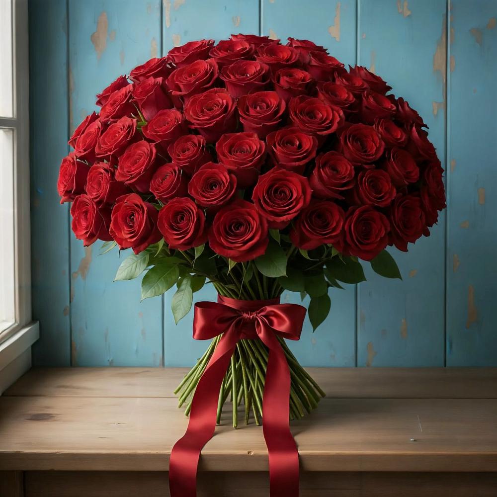 Букет Красные розы Блэк Меджик в Поселок Памяти 13 Борцов