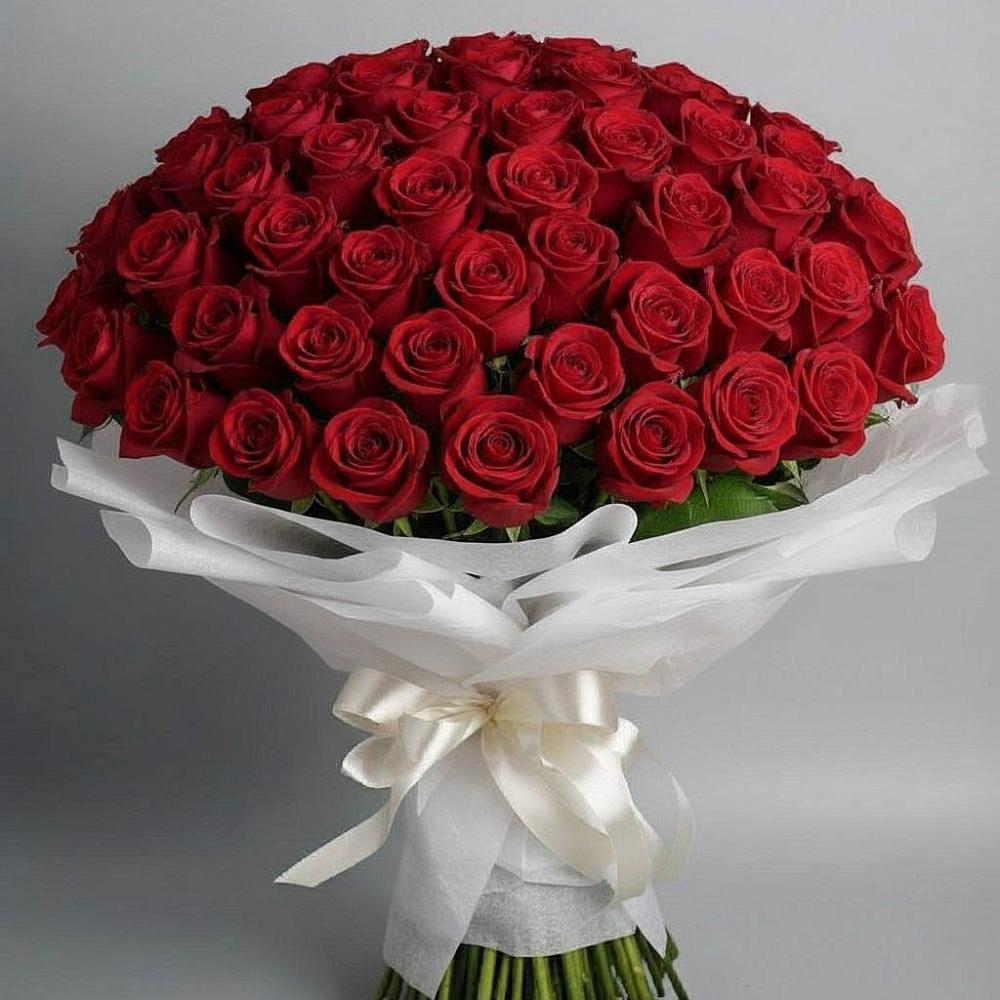 Букет 101 Красная роза Блэк Мэджик в Поселок Памяти 13 Борцов