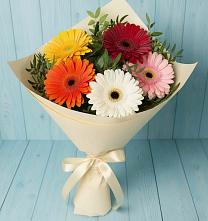 Букет цветов из:  Герберы в Поселок Памяти 13 Борцов