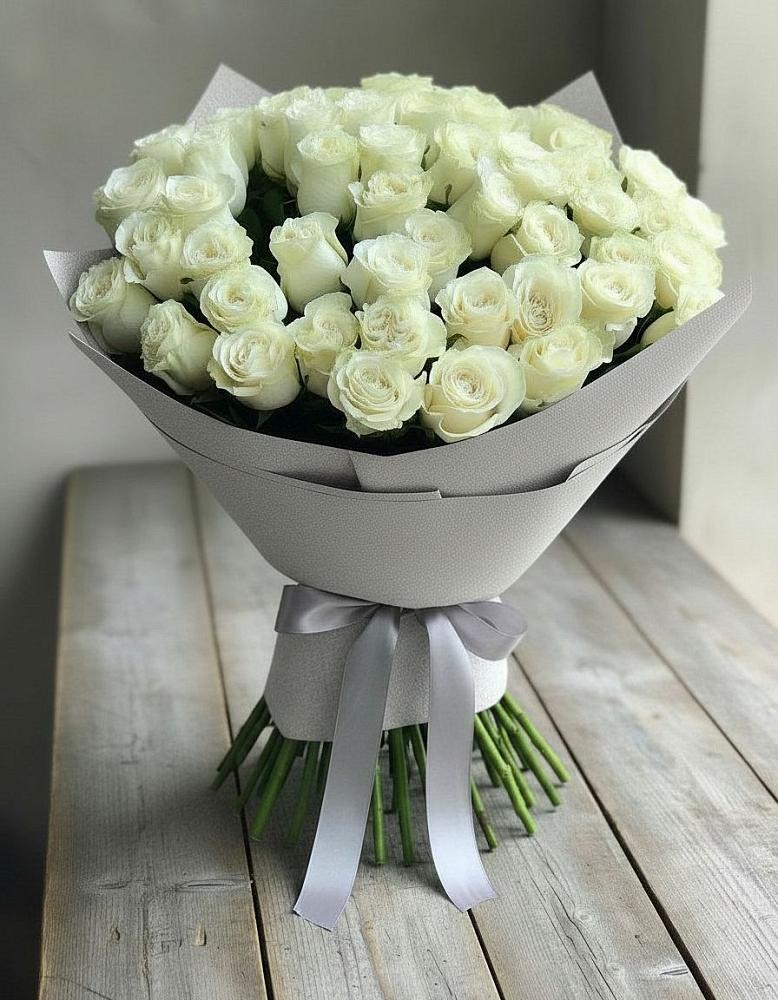 Букет 35 Белых роз в Поселок Памяти 13 Борцов