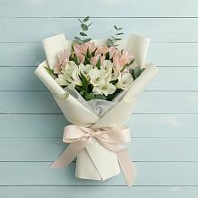 Букет цветов из:  Альстромерии #REPLACE_PRED# Поселок Памяти 13 Борцов