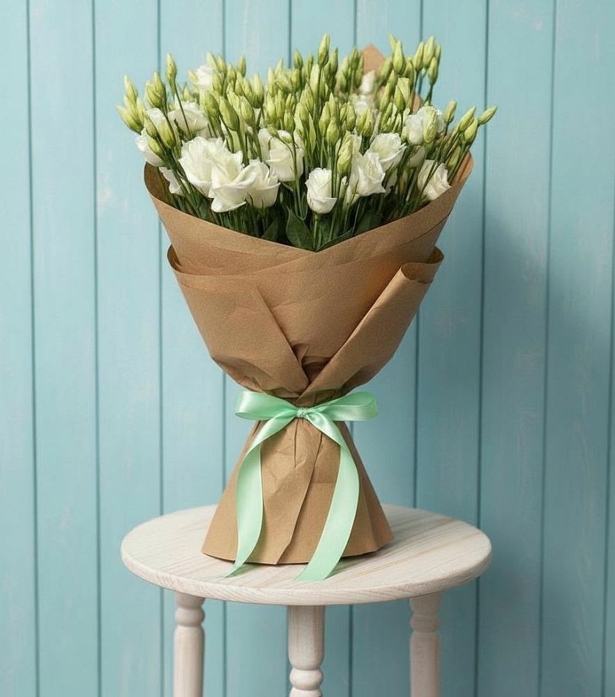 Букет цветов из: Лизиантусы в Поселок Памяти 13 Борцов