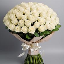Букет 101 беля роза Белоснежка в Поселок Памяти 13 Борцов