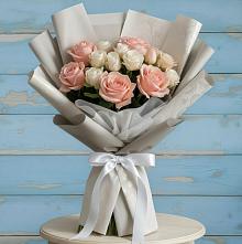 Букет цветов из:  Розы #REPLACE_PRED# Поселок Памяти 13 Борцов