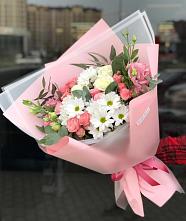 Букет цветов из:  Розы, Лизиантусы и Хризантемы в Поселок Памяти 13 Борцов