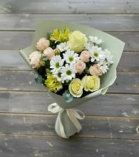 Букет цветов из:  Альстромерии, Розы и Хризантемы #REPLACE_PRED# Поселок Памяти 13 Борцов