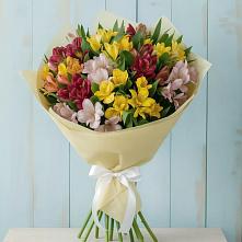 Букет цветов из:  Альстромерии в Поселок Памяти 13 Борцов