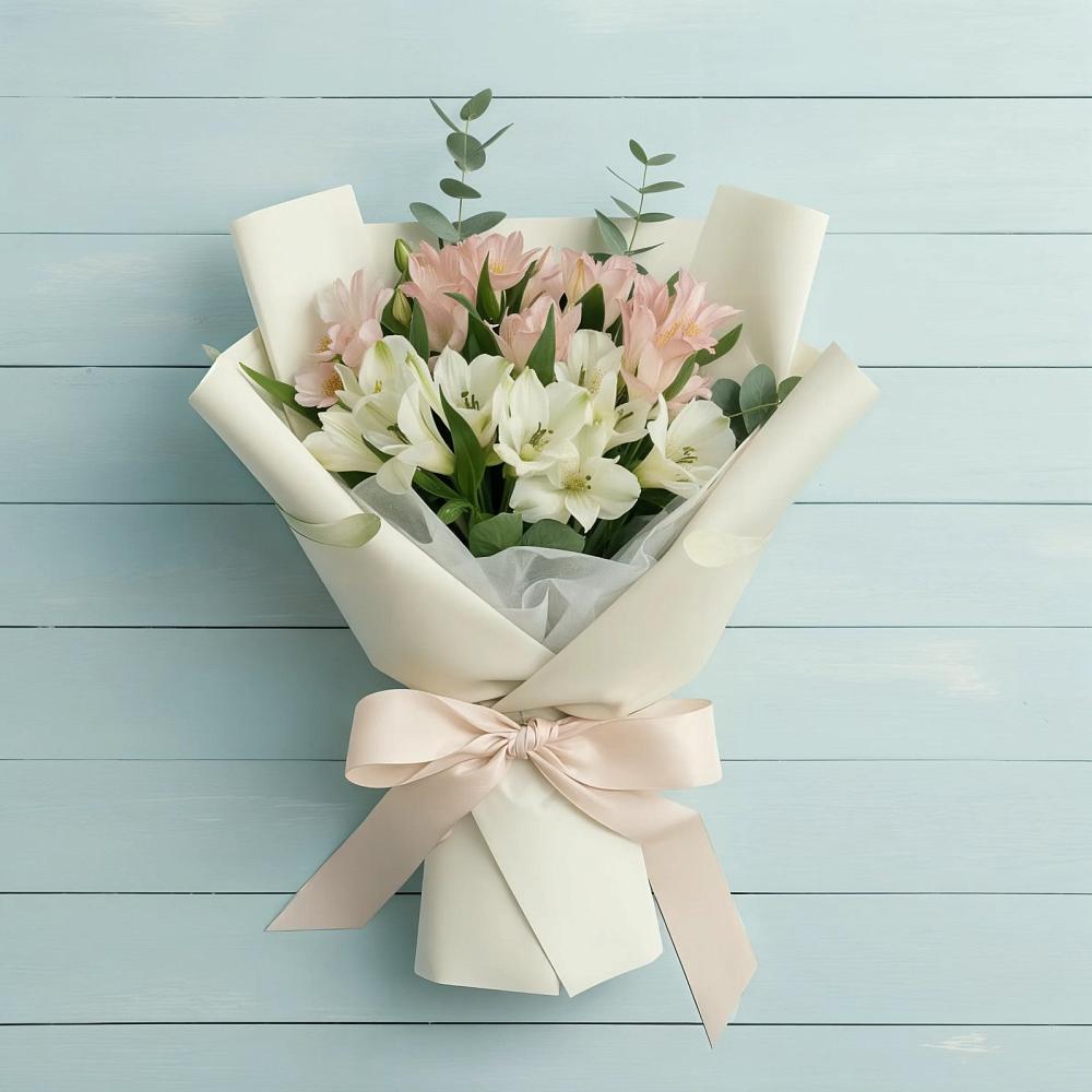 Букет цветов из: Альстромерии в Поселок Памяти 13 Борцов