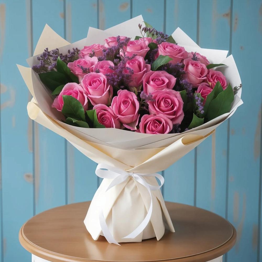 Букет цветов из: Розы в Поселок Памяти 13 Борцов