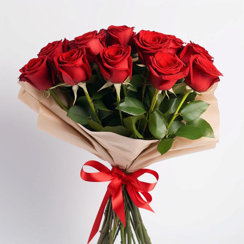 Букет 11 Красных роз Эдлесс Лав в Поселок Памяти 13 Борцов